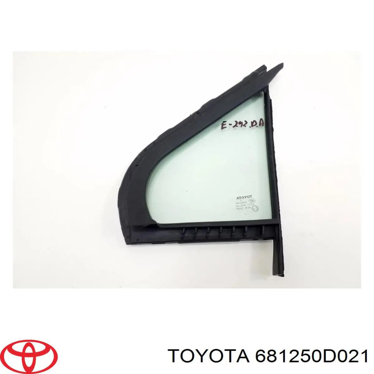 681250D021 Toyota Скло-кватирка двері, передній, правій