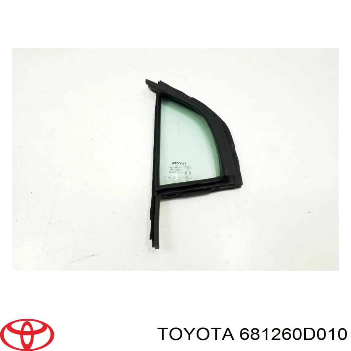 681260D010 Toyota Скло-кватирка двері, передній, лівій