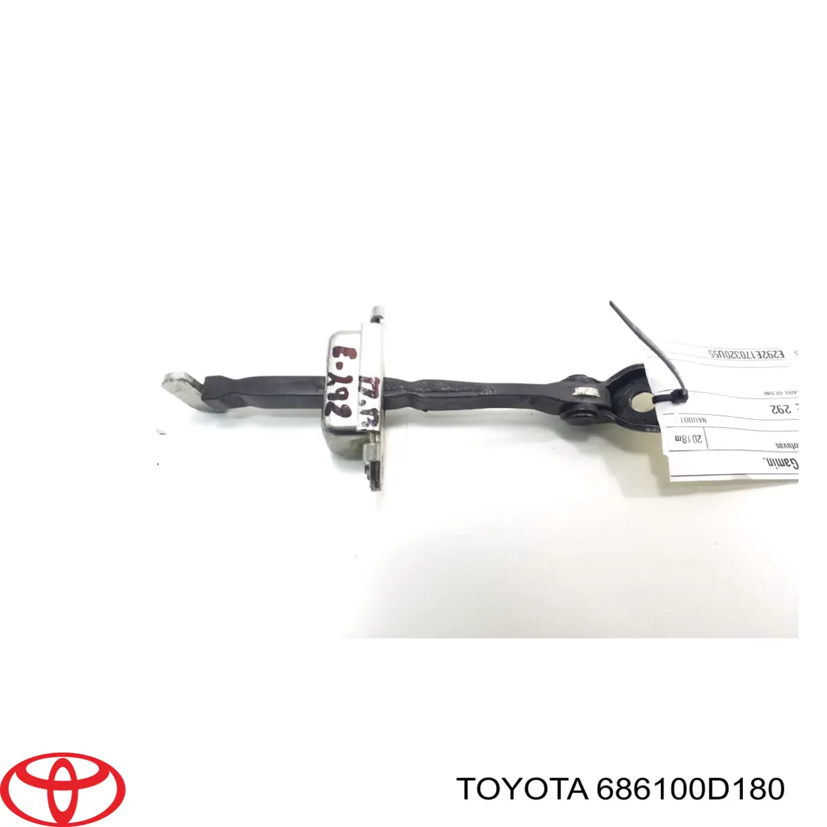 686100D180 Toyota Обмежувач відкриття дверей, передній лівий