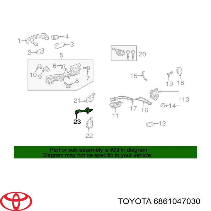 Обмежувач відкриття дверей, передній Toyota 6861047030 ціна, від 8.87 USD