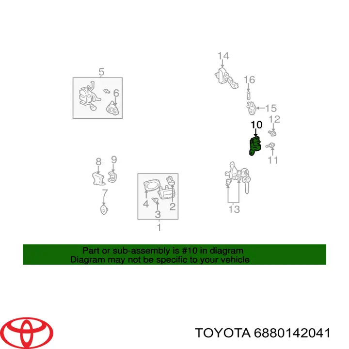 Купити 6880142041 Toyota Петля багажника