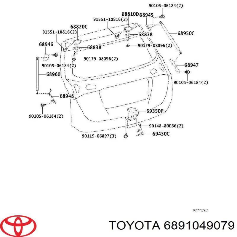 6891049079 Toyota 