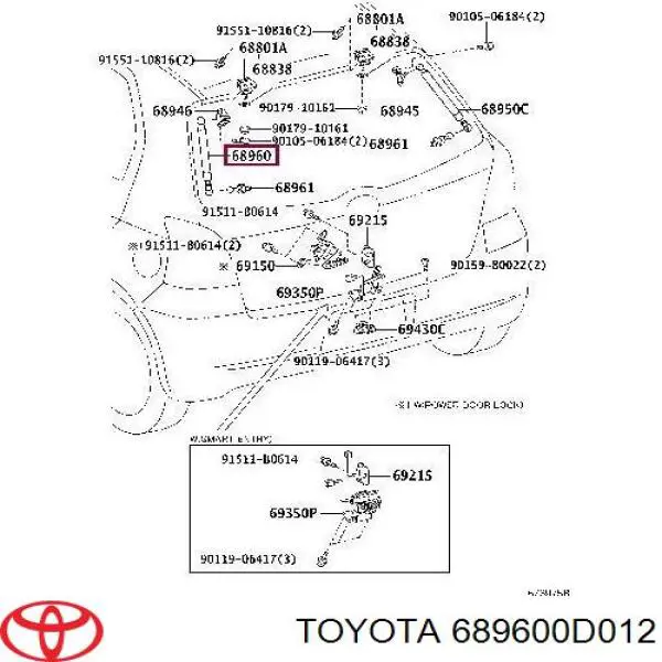 Амортизатор кришки багажника Toyota 689600D012