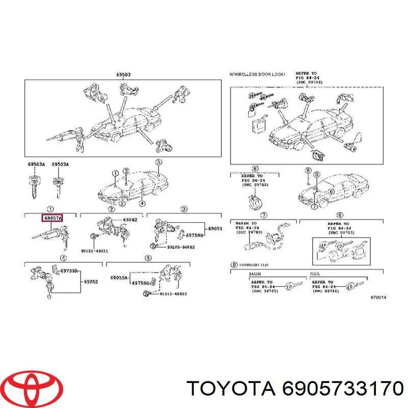 Личинка замка запалювання Toyota Camry (V20) (Тойота Камрі)