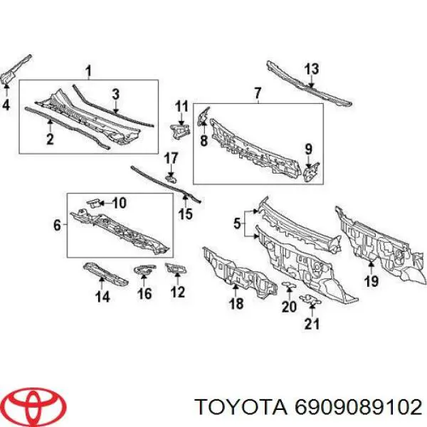  Toyota 6909089102 ціна, від 89.89 USD