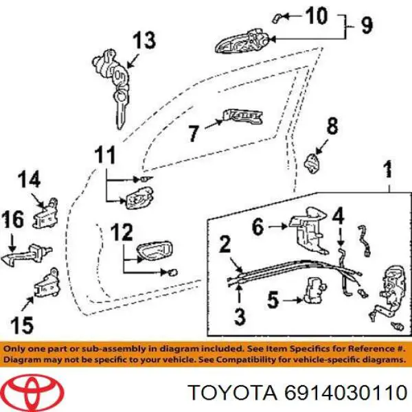  Toyota 6914030110 ціна, від 63.35 USD
