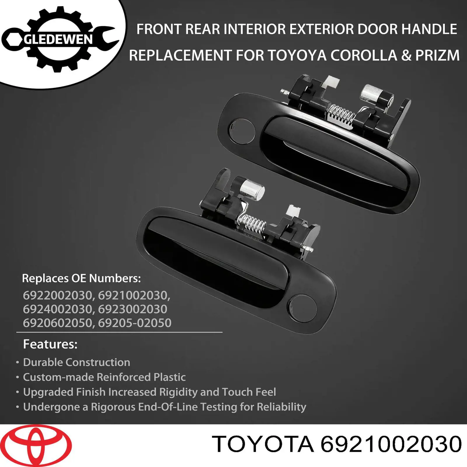 Ручка передньої двері зовнішня права Toyota 6921002030 ціна, від 25.75 USD