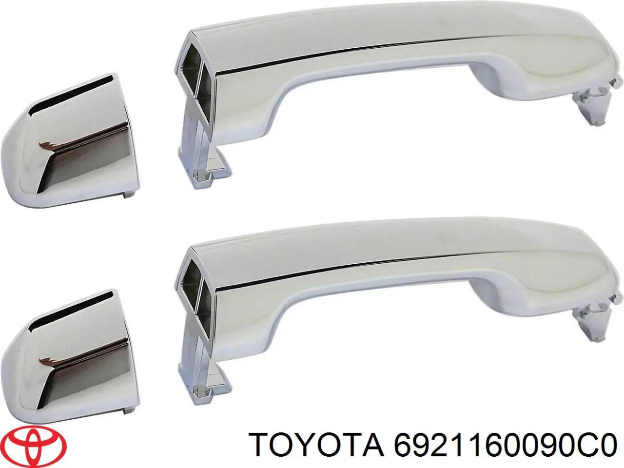 Ручка задніх дверей, зовнішня Toyota 6921160090C0 ціна, від 74.24 USD