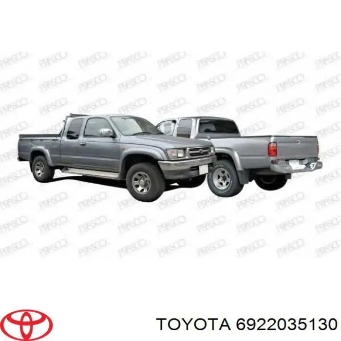 6922035130 Toyota Ручка передньої двері зовнішня ліва