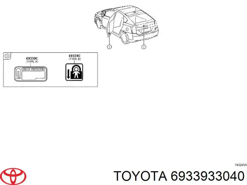  Toyota 6933933040 ціна, від 1.43 USD