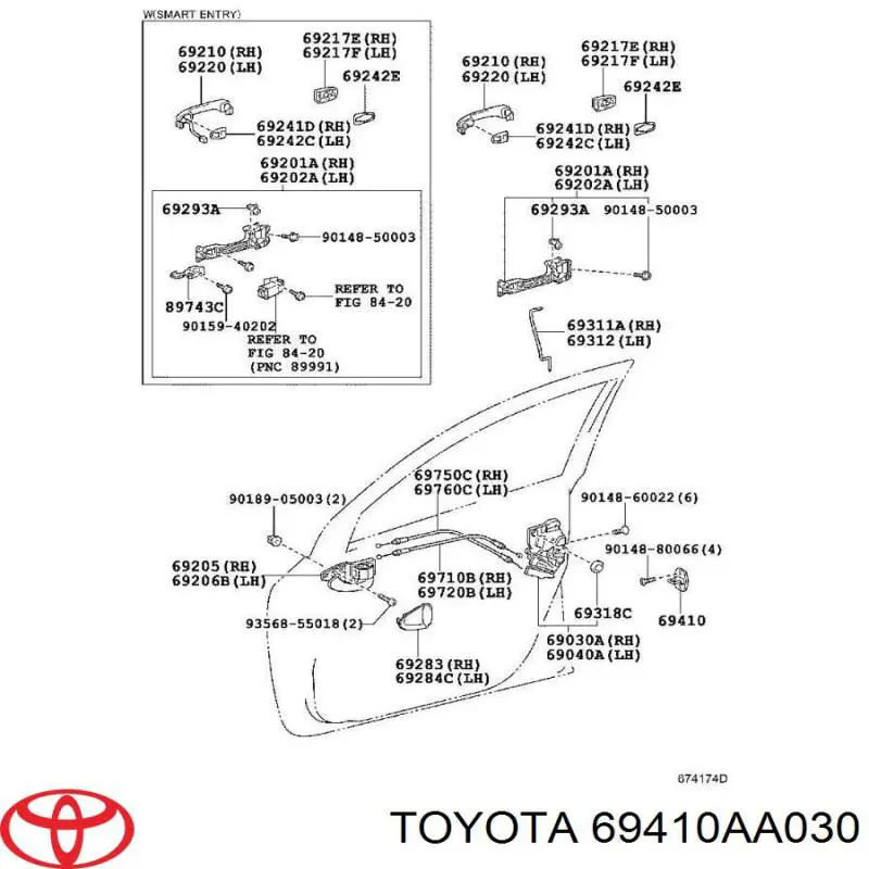 Петля-зачіп (відповідна частина) замка двері задньої Toyota 6941006010 ціна, від 2.51 USD