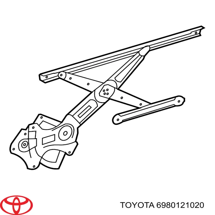 6980121020 Toyota механізм склопідіймача двері передньої, правої