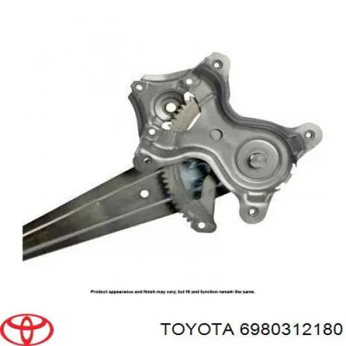 Механізм склопідйомника двері задньої, правої Toyota 6980312180 ціна, від 12.67 USD