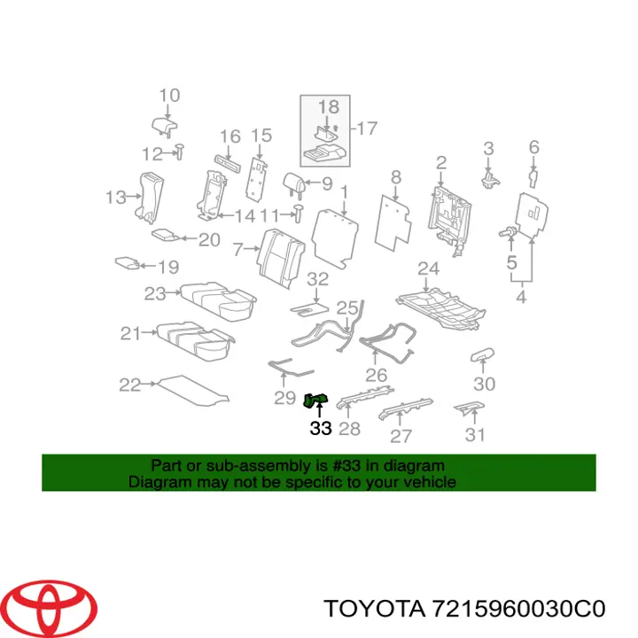  Toyota 7215960030C0 ціна, від 21.11 USD