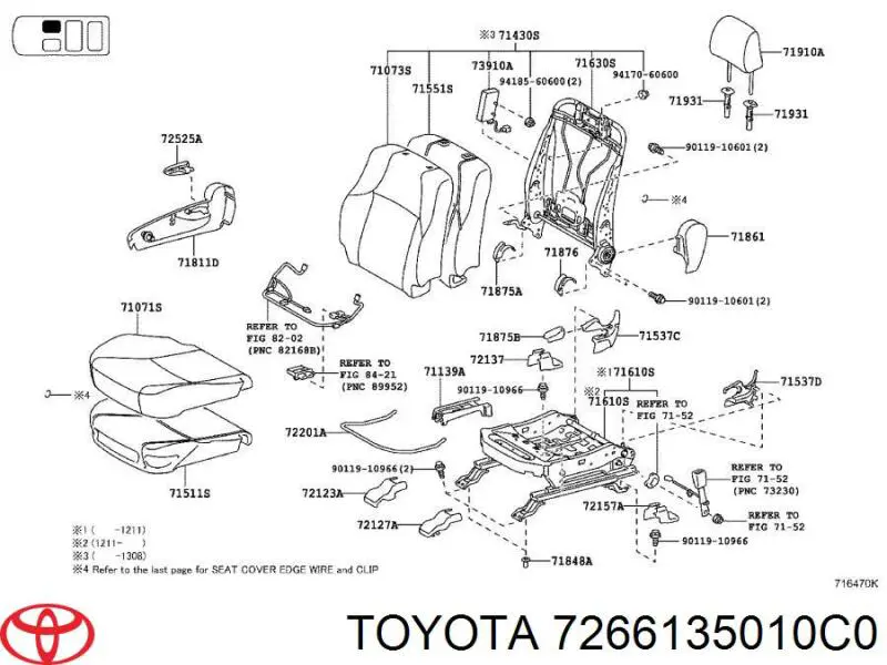  7266135010C0 Toyota