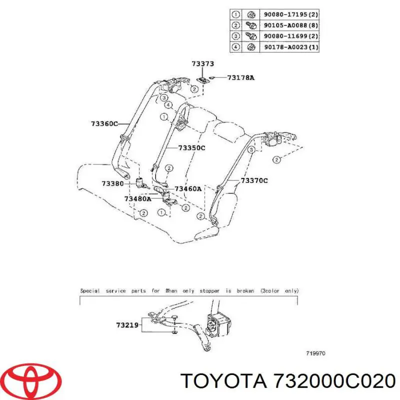  Toyota 732000C020 ціна, від 22.80 USD