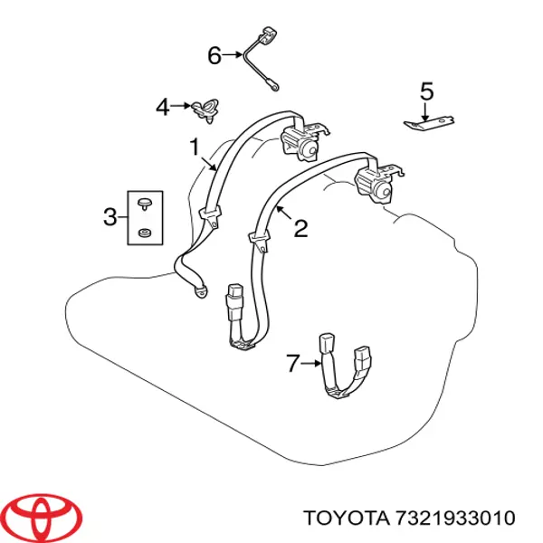 Стопор (кліпса) ременя безпеки Toyota Yaris (Тойота Яріс)