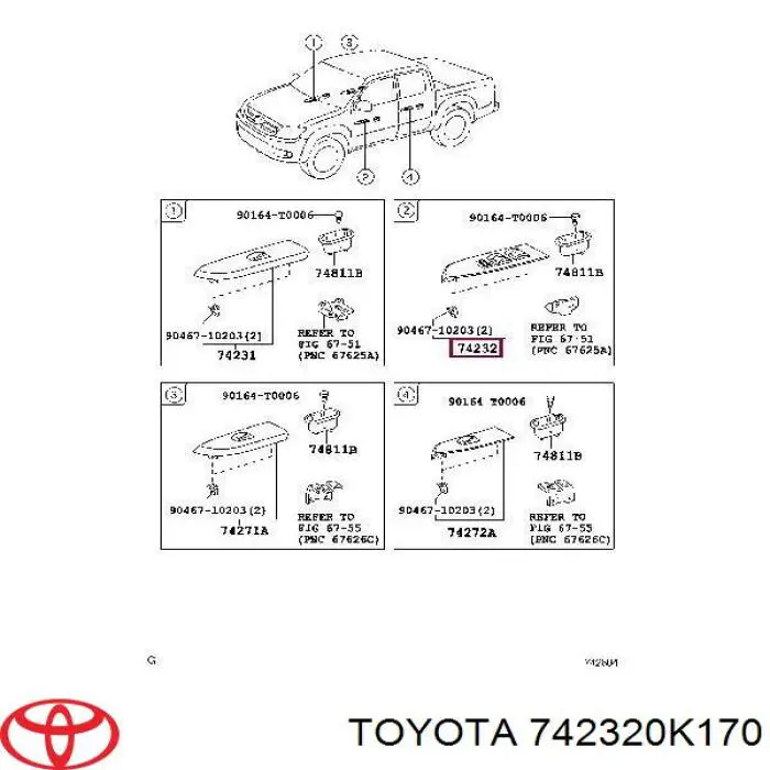  Toyota 742320K170 ціна, від 110.59 USD