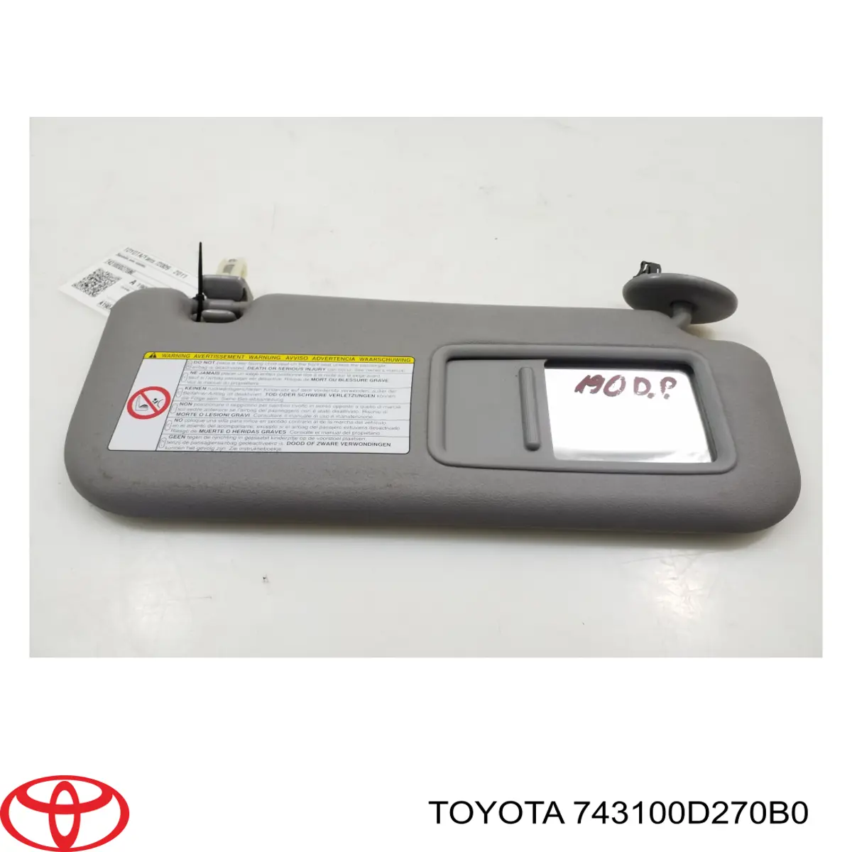 Козирок сонцезахисний автомобіля Toyota 743100D270B0 ціна, від 17.13 USD