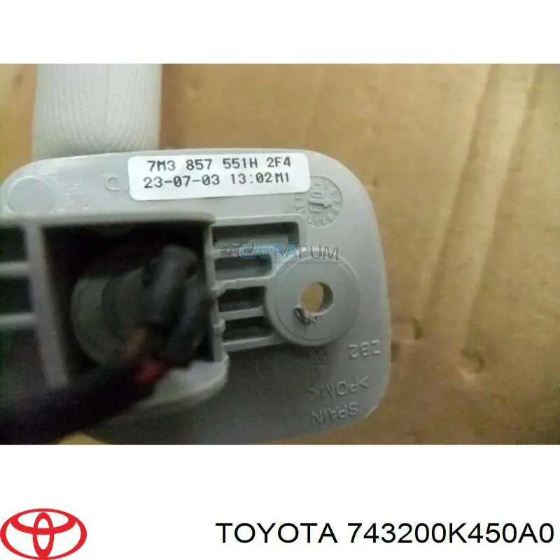 Сонцезахисний козирок 743200K450A0 Toyota