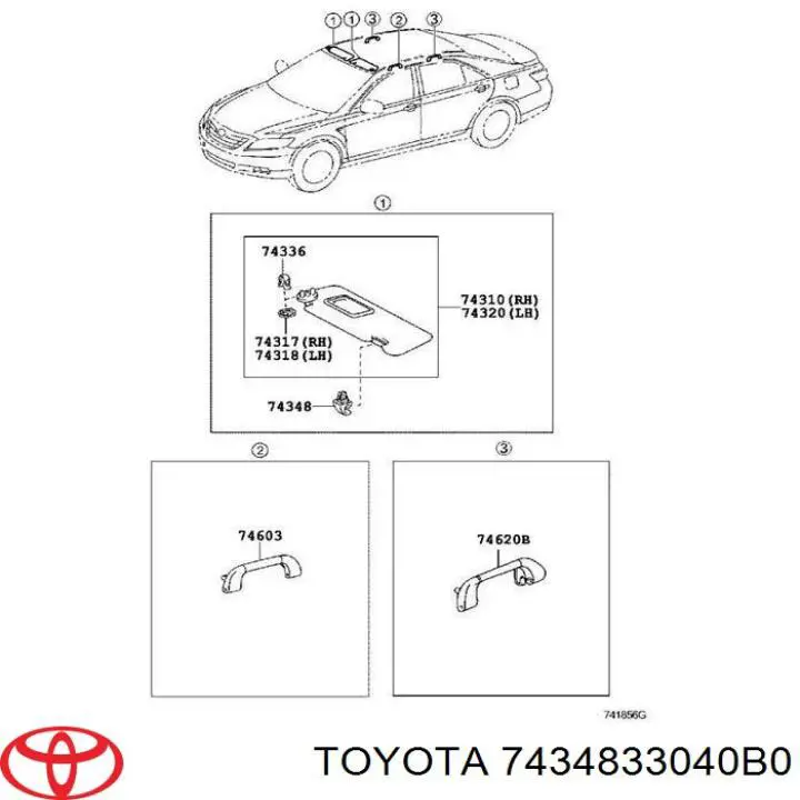 Фіксатор сонцезахисного козирка Toyota Camry (V50) (Тойота Камрі)