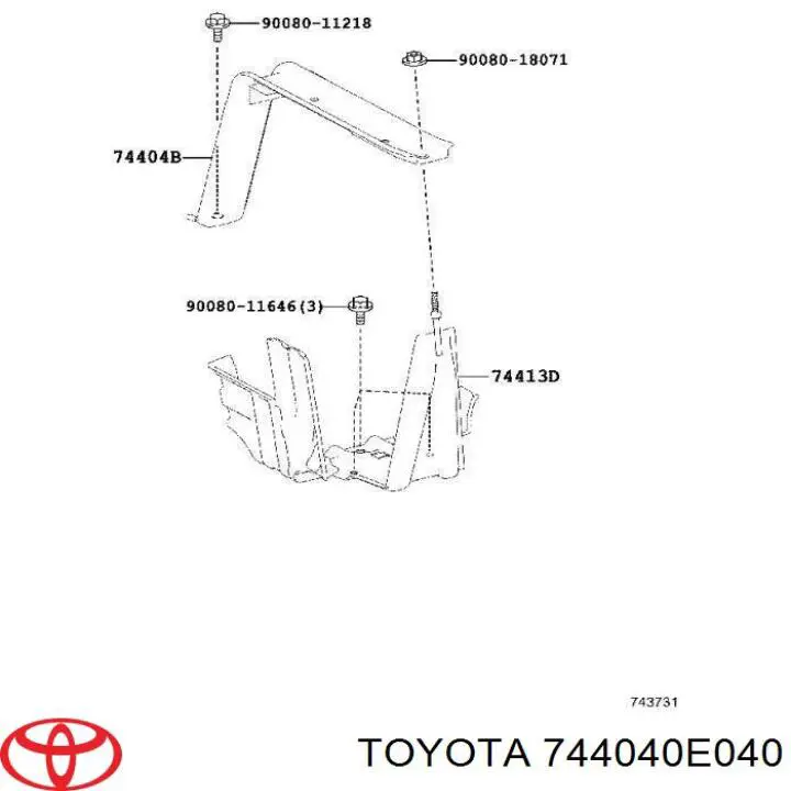  744040E040 Toyota