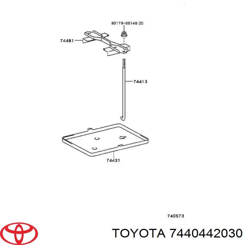 Кріплення / підставка акумулятора (АКБ) Toyota 7440442030 ціна, від 11.40 USD