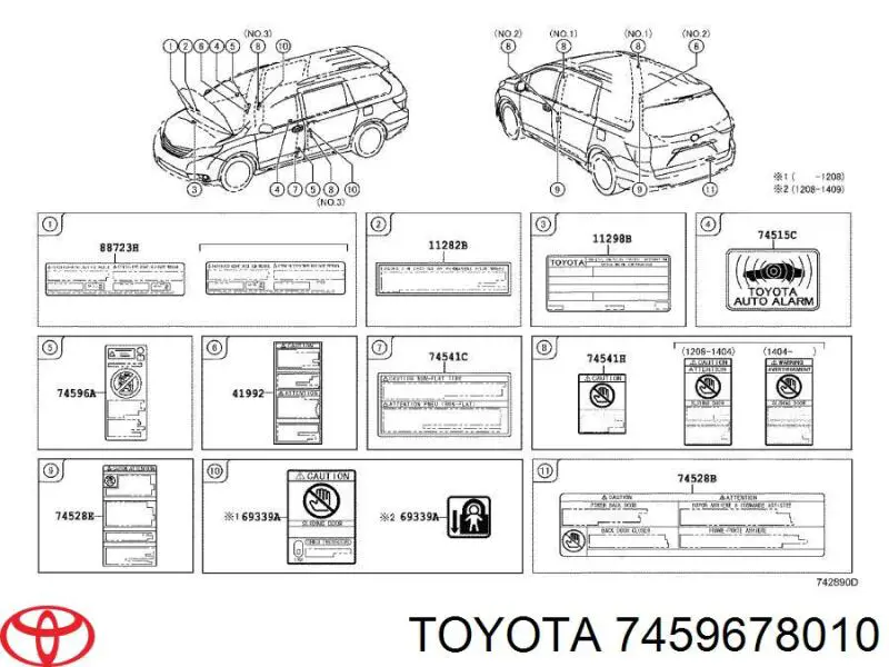 7459678010 Toyota 