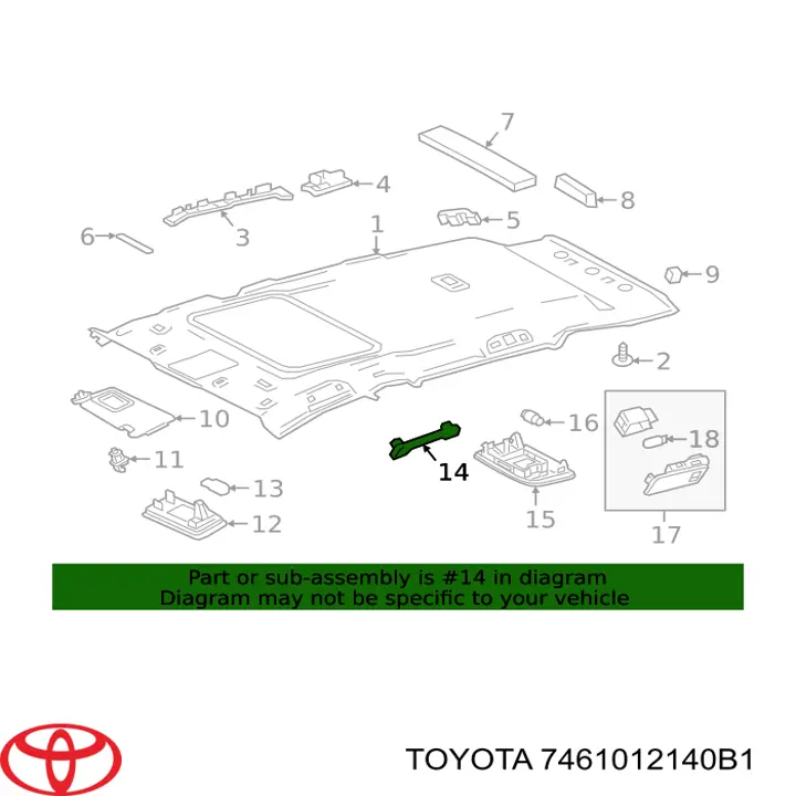 7461012140B1 Toyota 