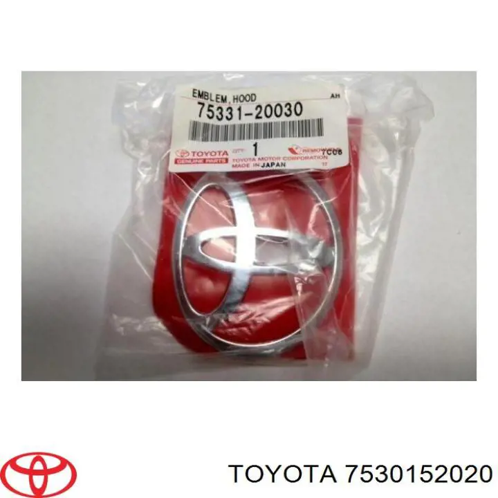 Емблема решітки радіатора 7530152020 Toyota