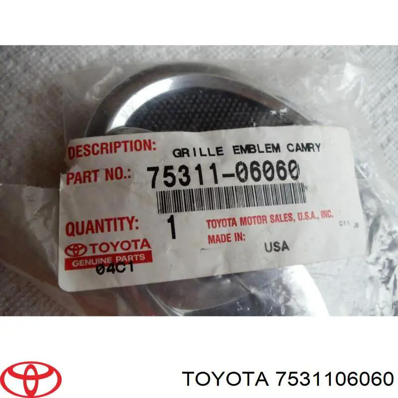 Емблема капота 7531106060 Toyota
