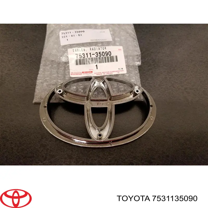 7531135090 Toyota Фірмовий значок решітки радіатора
