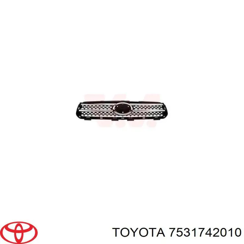 Молдинг решітки радіатора Toyota 7531742010 ціна, від 17.83 USD