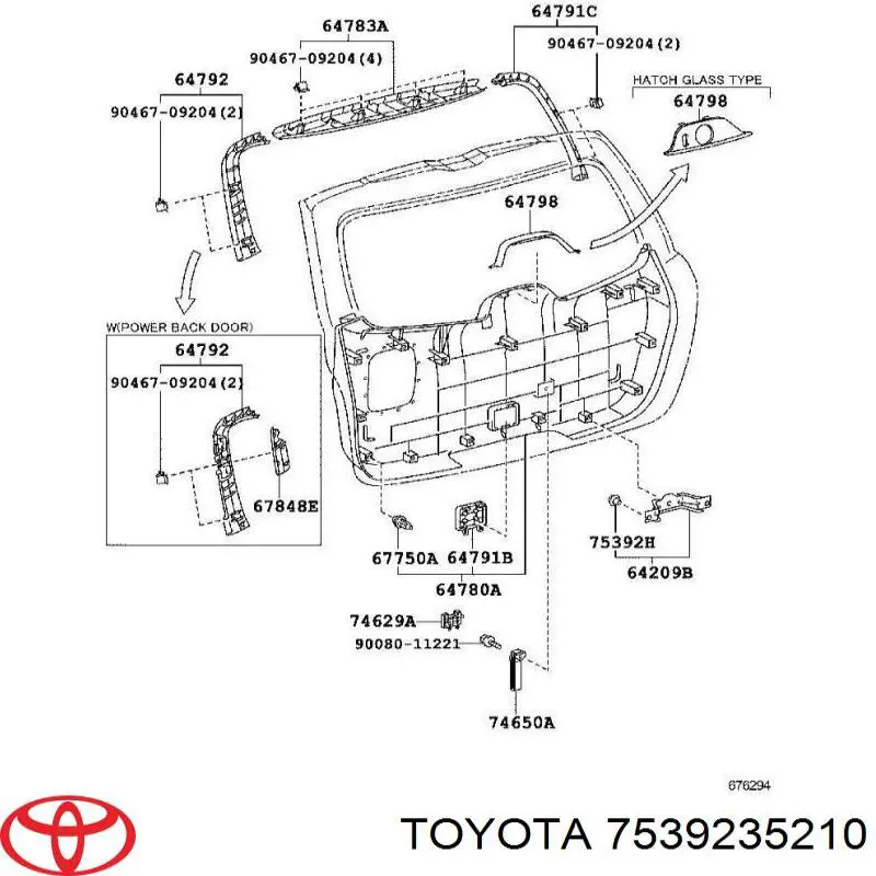  Toyota 7539235210 ціна, від 0.76 USD