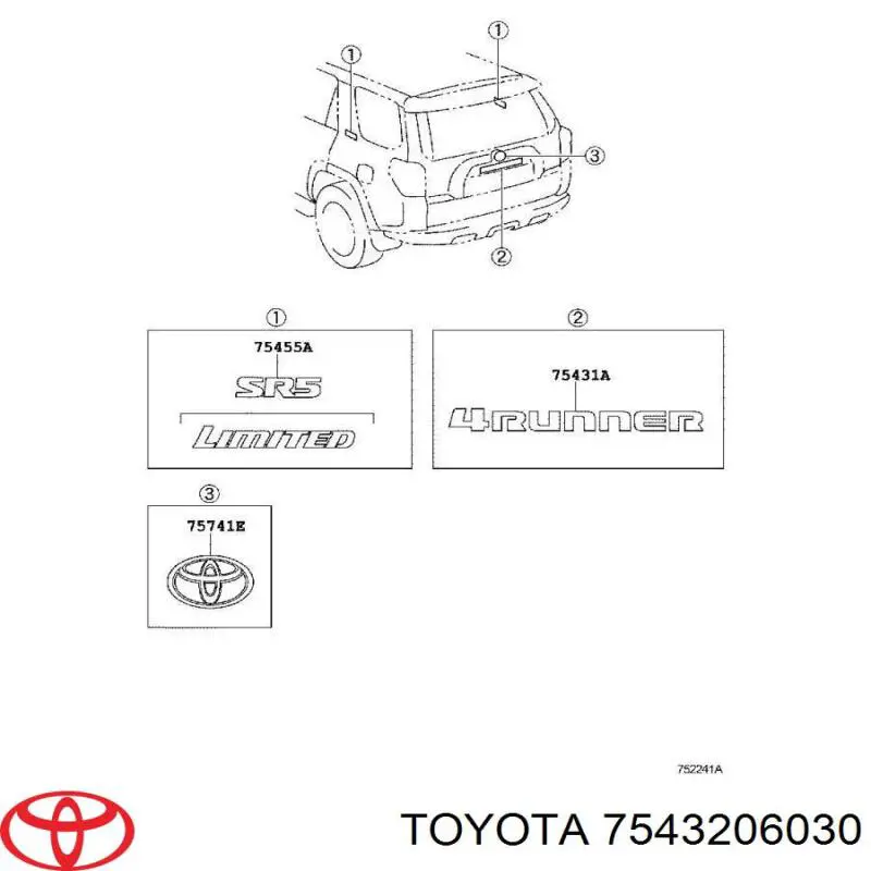  Toyota 7543206030 ціна, від 19.87 USD