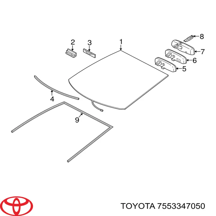 Молдинг лобового скла Toyota Prius (ZVW30) (Тойота Пріус)