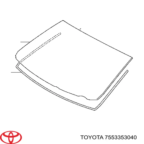 Купити 7553353040 Toyota Нижній молдинг лобового скла