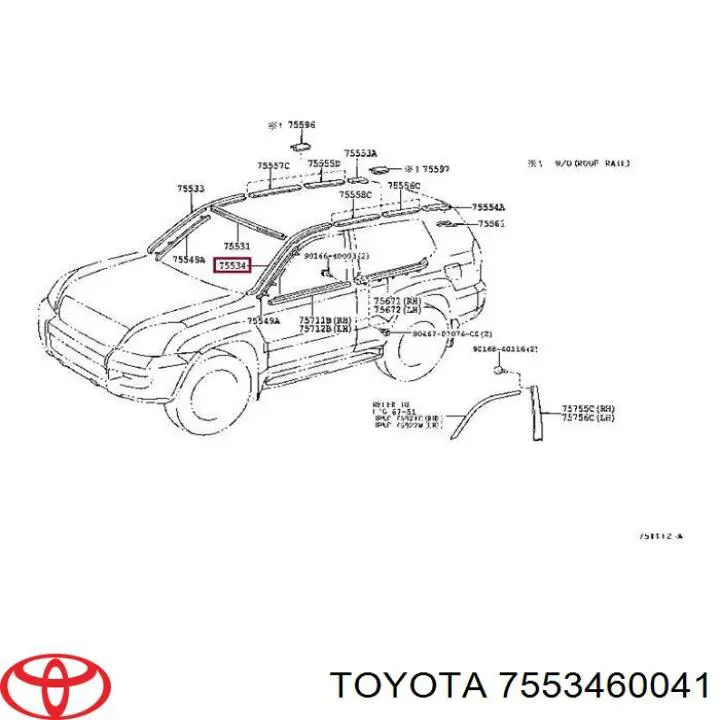 7553460041 Toyota 