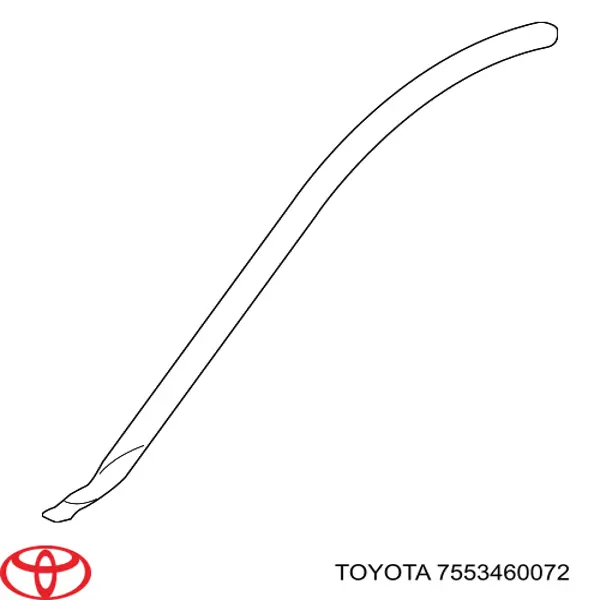 Купити 7553460071 Toyota Молдинг вітрового скла лівий