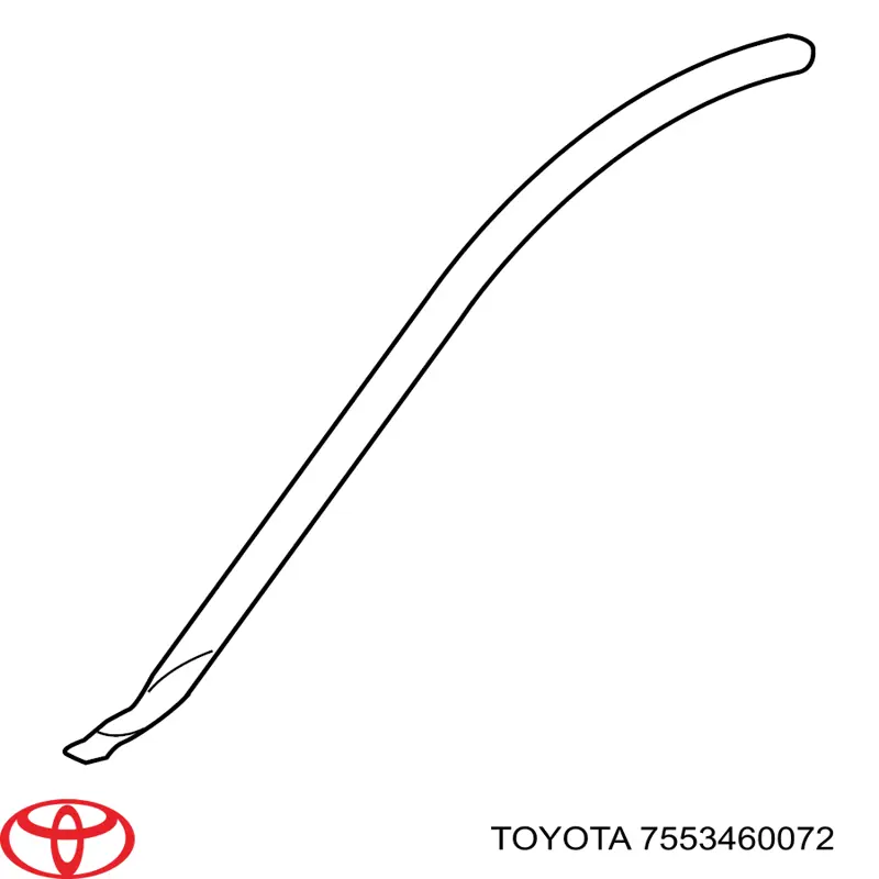 Захисна накладка переднього скла ліва Toyota 7553460071 ціна, від 47.45 USD