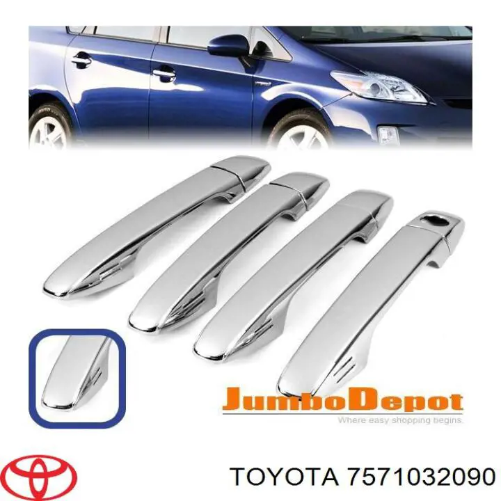Молдинг опускного скла нижній, двері передньої, правої Toyota 7571032090 ціна, від 19.00 USD