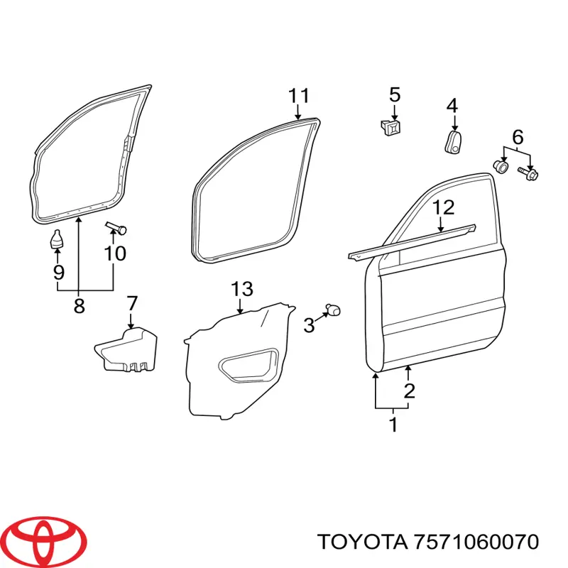  Toyota 7571060070 ціна, від 12.67 USD