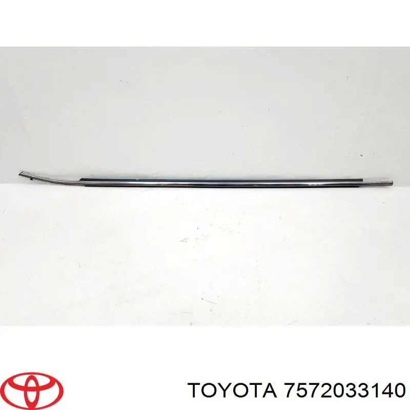 Молдинг опускного скла нижній, двері передньої, лівої Toyota 7572033140 ціна, від 44.55 USD