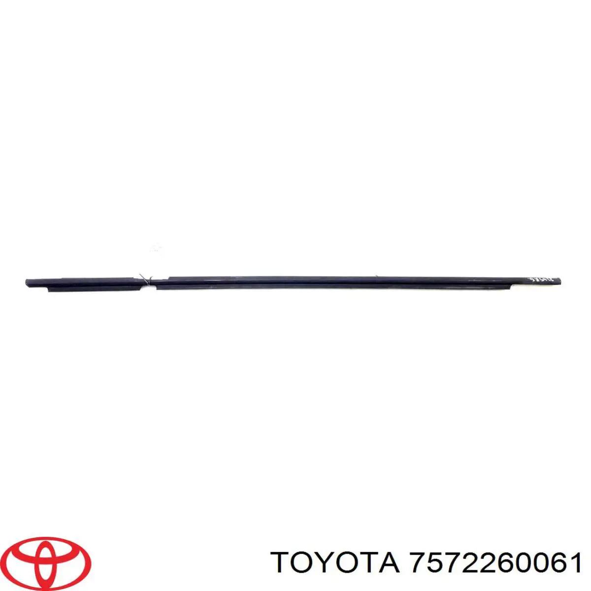 Молдинг опускного скла нижній, двері задньої, лівої Toyota Land Cruiser PRADO ASIA (J12) (Тойота Ленд крузер)