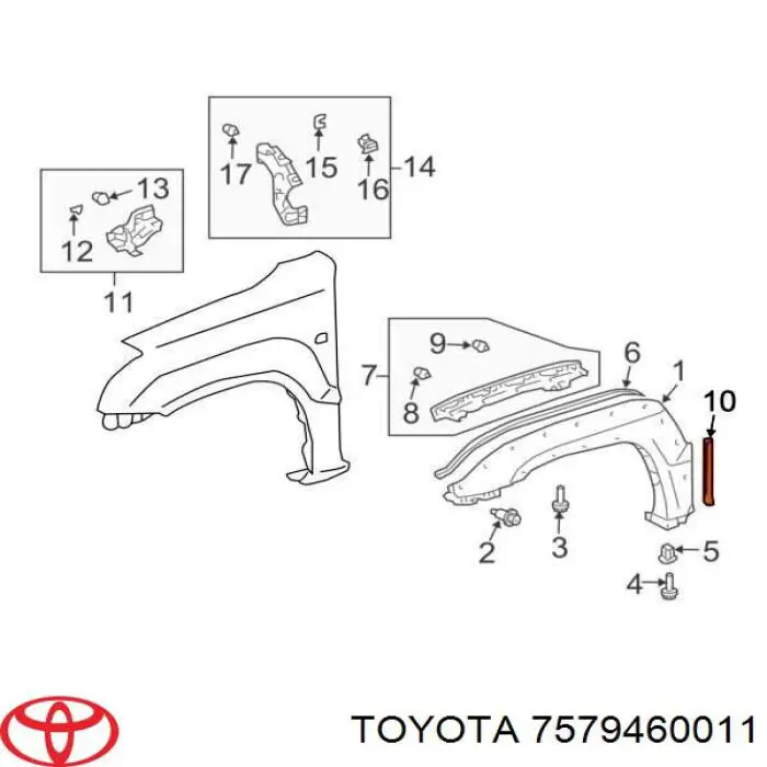 7579460011 Toyota Сальник коленвала корінний