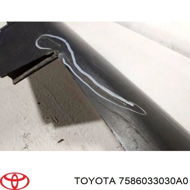 Накладка зовнішня (молдинг) порога, лівий Toyota 7586033030A0 ціна, від 31.96 USD