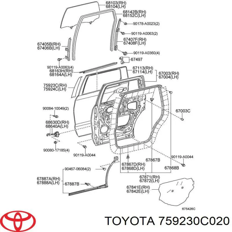  Toyota 759230C020 ціна, від 19.75 USD