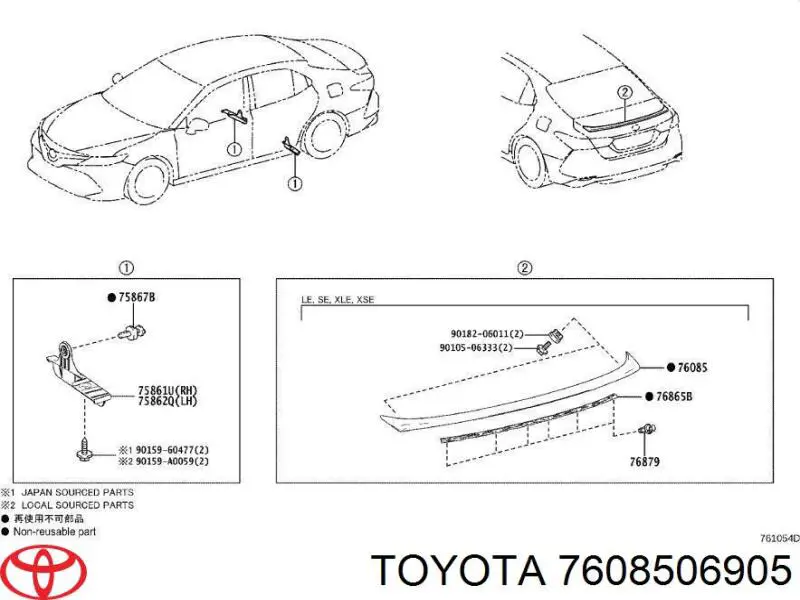 7608506905 Toyota 