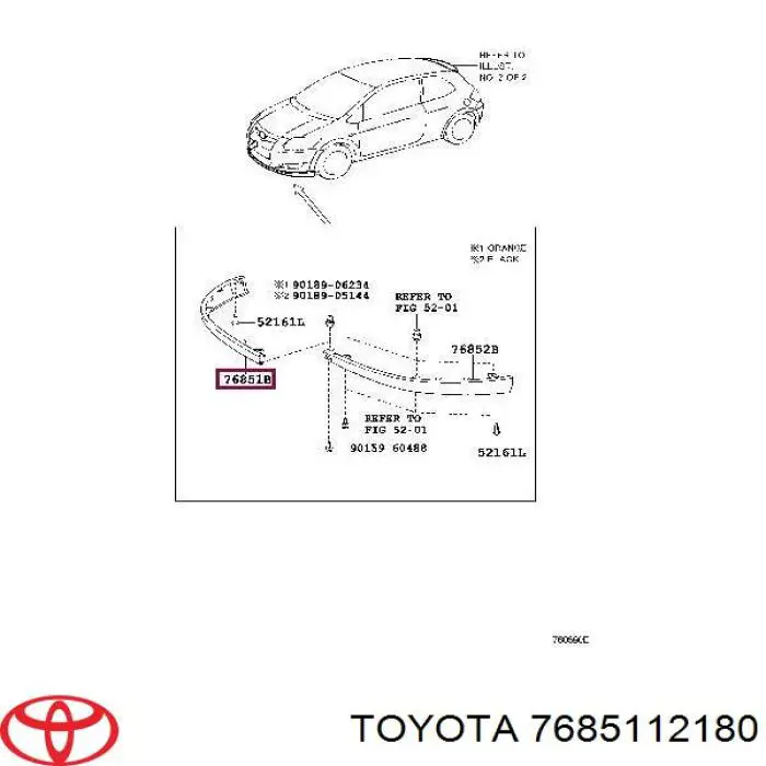 Спойлер переднього бампера, правий PTY05003SR Signeda