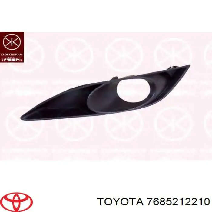 Нижня накладка на передній бампер Toyota 7685212210 ціна, від 23.70 USD